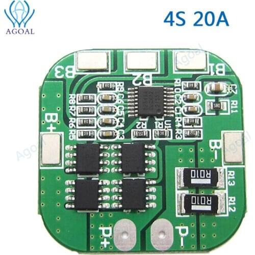HX-4S-A20 4S 20A 14.8V 16.8V18650 Lithium Battery Protection Board Overcharge and Overdischarge Short-circuit Protection