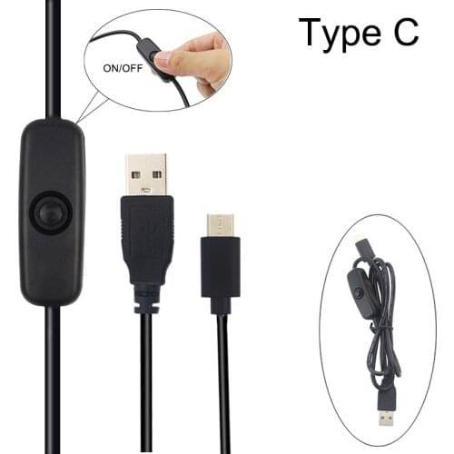 Raspberry Pi 4 Model B USB Type C Charging Cable with ON/OFF Button 3A 1M USB C Power Cable for Raspberry Pi 4 Android Phone