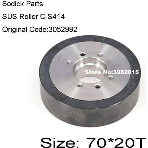 Sodick Parts Ceramic SUS Roller C S414 OD70*T20 mm Original Code 3052992 3052772