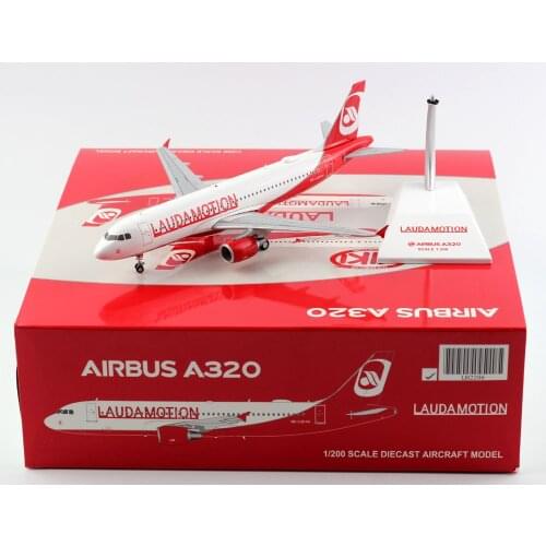 1:200 Alloy Collectible Plane Gift JC Wings LH2206 LaudaMotion Airlines Airbus 320 Diecast Aircraft Jet Model OE-LOE With Stand