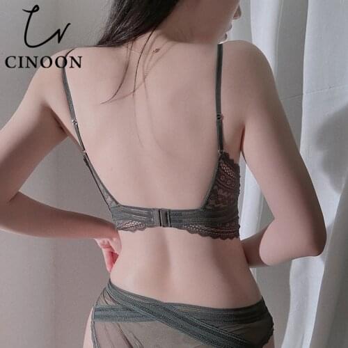 Sexy Lace Underwear Set Lace Backless Bra Set Push Up Brassiere Fashion Bra And Panty Sets Sexy Lingerie For Women