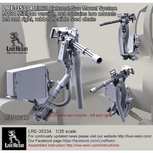 [Scale Model Kit] Live Resin LRE-35334 1/35 UH60 External Gun Mount System M134 Minigun version