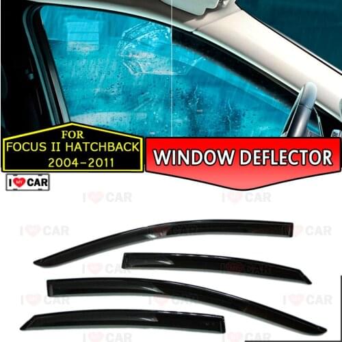 Window deflector for Ford Focus II 2004-2011 Hatchback car window deflector wind guard vent sun rain visor cover car styling
