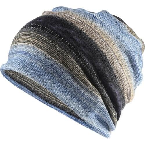 Autumn Winter Gorros Hats For Women Men Mens Skullies Beanie Turban Hat Scarf 2 in 1 Male Female Cap Bonnet Warm Windproof Caps