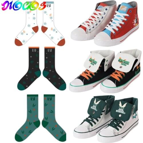 DIOCOS Boku no My Hero Academia Cosplay Shoes Bakugou Katsuki Todoroki Shoto Midoriya Izuku Anime Canvas Shoes
