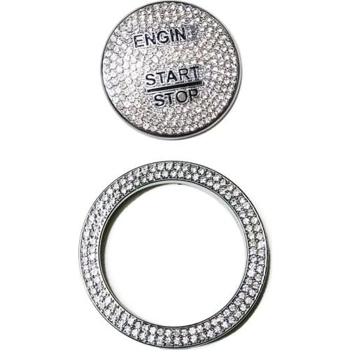 For Mercedes Benz GLC 2015-2019 Engine Start Stop Ignition Button Switch Refit Modify Artificial Crystal Diamond Decal