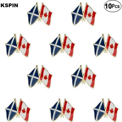 Scotland Canada Flag Lapel Pin Flag badge Brooch Pins Badges 10Pcs a Lot