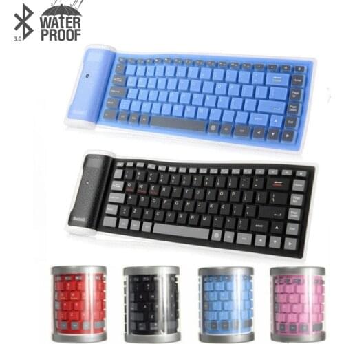 Bluetooth Wireless Keyboard Foldable Waterproof Universal Portable Soft Silicone Keyboard For Laptop For iPad New Smart Phone