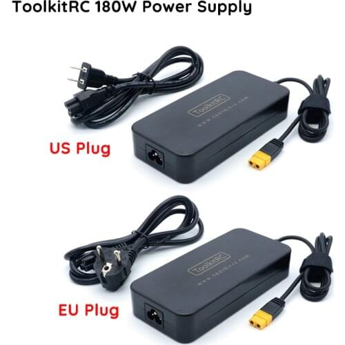 ToolKitRC ADP 180 AC DC Adapter 180w Power Supply with XT60 Output Adapter Fit iSDT GT Power Hota HTRC SkyRC Charger