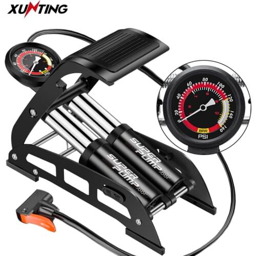 Xunting Pedal Inflator High Pressure Foot Pump Portable Foot Air Ball Bicycle Motorcycle Car Pumping Tools Inflatable Air Pump
