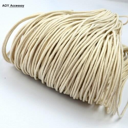 1.5/2/2.5/3/4/5mm Natural cotton stereotype strand rope Solid core Cords for Handmade DIY Craft Home Textile Sewing Accessories