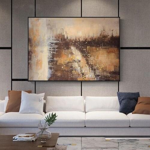 100% Hand Painted Oil Painting Hand Made Modern Abstract Multicolored Wall Art for Gallery Living Room Bedroom Home Decor