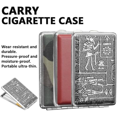 12pcs Cigarettes High qualtiy stainless steel Cigars Cover cases for mens Tobacco box tools Fashion Leather Holder Container