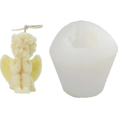 3D Sitting Angel Silicone Mold Handmade DIY Aromatherapy Stone Diffuser Stone Home Decoration Needle Arts & Craft