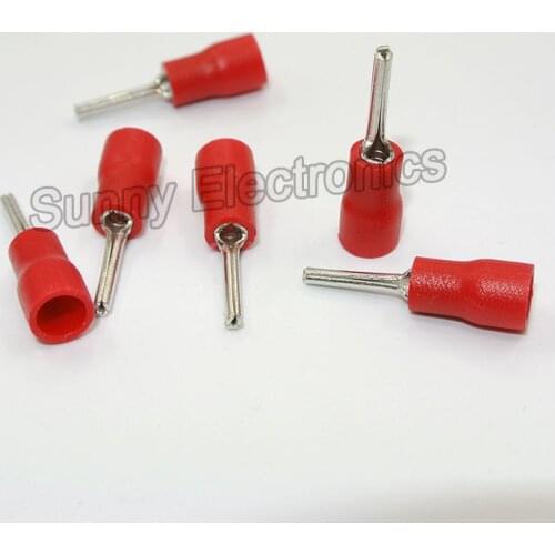50pcs 22-16AWG Insulated Pin Terminals Electrical Splice Crimp Connector Auto Wiring