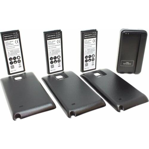 3pcs 6800mAh EB-BN910BBE Extended Battery+3 Optional Color Case+Charger For Samsung Galaxy Note IV 4 Note4 N910F/H/S/U/L/A/P