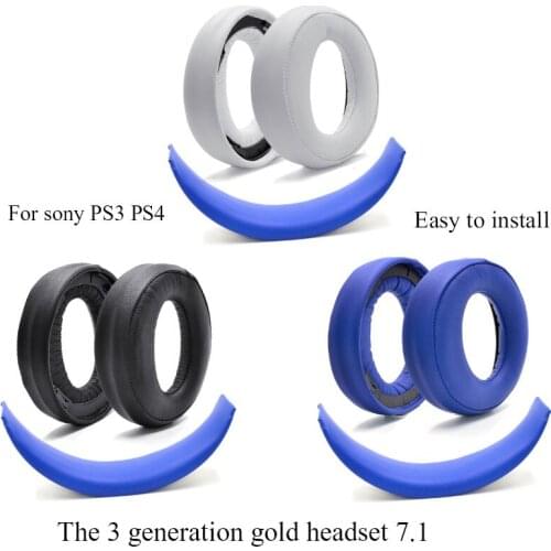 Earpads Ear pad cushion Headband pads for Sony PlayStation PS3 PS4 7.1 PS Gold Wireless Stereo Headphone CECHYA-0083 L R 1 pair