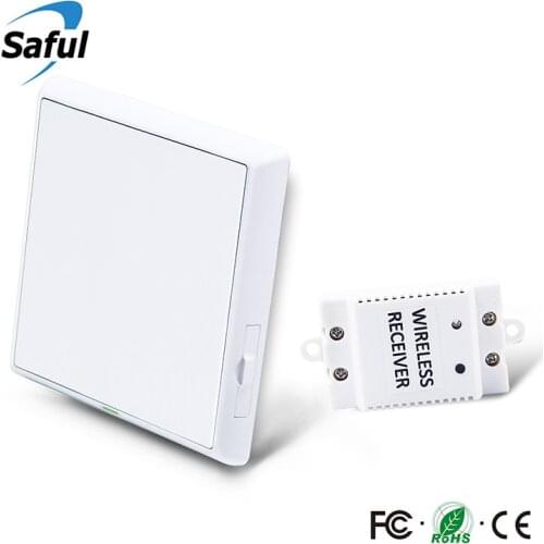 Wireless Switch with 110V 220V Receiver and Push Button Panel Waterproof Remote Smart Light Switch for Smart Home Light