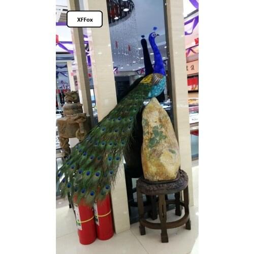 Big new real life colourful peacock model foam&feather simulation beautiful peacock bird gift about 120cm xf2461