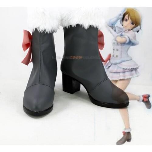 Hanayo Koizumi Cosplay Shoes Love live Cosplay High Heel Boots Snow Halation Shoes Custom Made Any Size