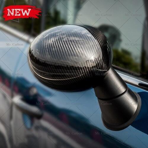 FOR MINI COOPER F54 R60 CLUBMAN COUNTRYMAN CARBON FIBER BLACK/RED MIRROR COVER TRIM BODY KIT F54 R60 CARBON REARVIEW MIRROR CAP