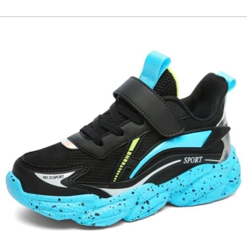 New Fall High Quality Childrens Shoes Boys Lightweight Platform Fashion Running Shoes Soft Bottom Mesh Breathable Casual Shoes