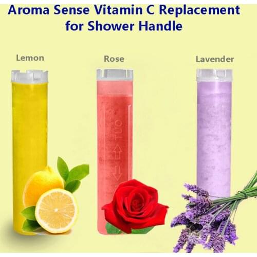 VEHHE Aromatic Smell Shower Head Filter Replacement Handhold Vitamin C Lemon Rose Lavender Cartridge Filter Water Skin Care