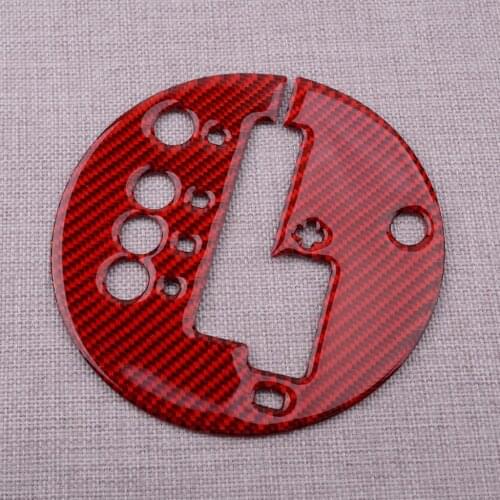 Car Carbon Fiber Red Gear Shift Box Panel Trim Cover Sticker LHD Fit For Nissan 350Z 2006 2007 2008 2009