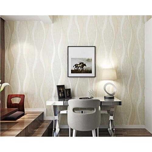 Beibehang wallpaper for walls 3 d Modern wavy curve stripes 3D embossed living room bedroom photo wallpapers brick wallpaper 3d