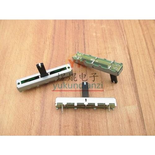 Total length 45MM handle height 15MM B50K straight slide fader mono potentiometer with white point wave fiber board SC3043N