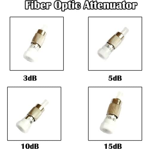 FC Female to Male Fiber Optic Attenuator 3dB,5dB,10dB,15dB SM Single Mode Simplex UPC Optical Ethernet Networking FTTH
