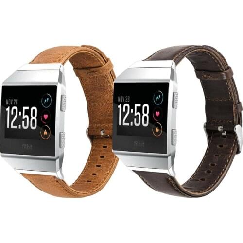 Genuine Leather Watch Band Wrist Strap for Fitbit iOnic Smart Fitness Watch