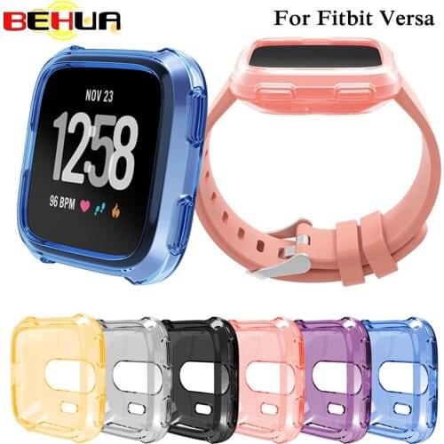 Ultra-thin Soft TPU Case Cover For Fitbit Versa Full Protection Silicone Cases wearable devices Smartwatch Protector Smart watch