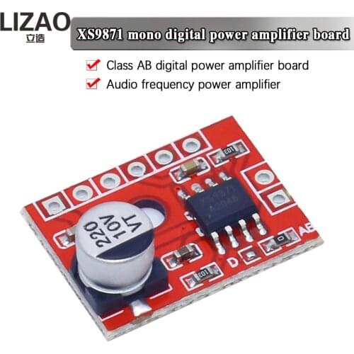 Super Mini Digital Amplifier Board 1* 5W Class D Digital 2.5V To 5.5V Power Amplifier Board Efficient Class AB D Optional