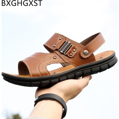 Outdoor sandals casual shoes mens shoes genuine leather men sandal italian fashion open shoes men summer sandals обувь мужская
