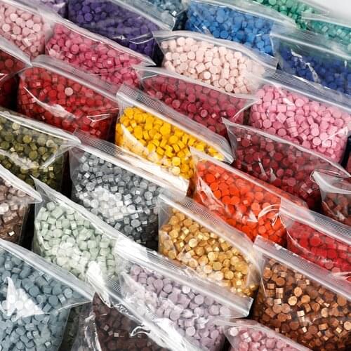 100pcs/Pack Octagon Sealing Wax Beads Retro Wax Seal Stamps Beaded Waxes for Wedding Vintage Craft Decoration Card Making Tools