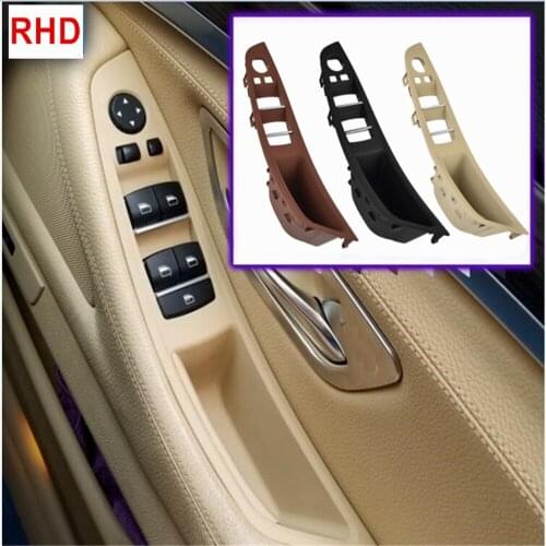 High Quality Right Hand Drive For BMW 5 serie F10 F11 520 525 Black Car Interior Door Handle Inner Door Panel Pull Trim Cover