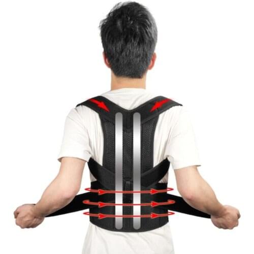 Back Posture Corrector Corset Men Women Comfortable Back Double Built-in Steel Plate Brace Support Clavicle Support Pain Relief
