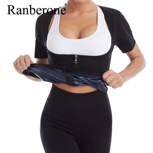 Women Body Shaper Weight Loss Shirt Slimming Gym Clothing Loose Sportswear Weight Loss Jogging Sweat Fitness Workout Set