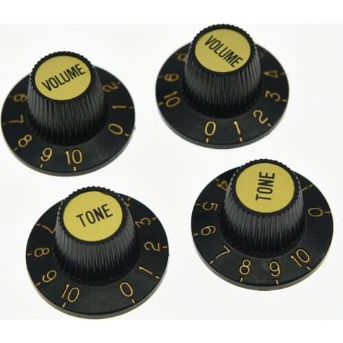 KAISH 4x Gold Guitar Witch Hat Knobs Fits For Les Paul Epiphone SG