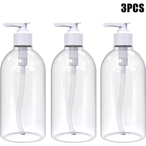 1/3 Pcs 500ml Refillable Shampoo Bottles Pump Bottles Conditioner Dispenser Empty for Bathroom Shower SDF-SHIP
