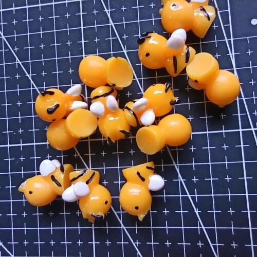 1pcs/lot resin solid bee cartoon 17mm fairy garden gnome moss terrarium decor crafts bonsai home DIY A110
