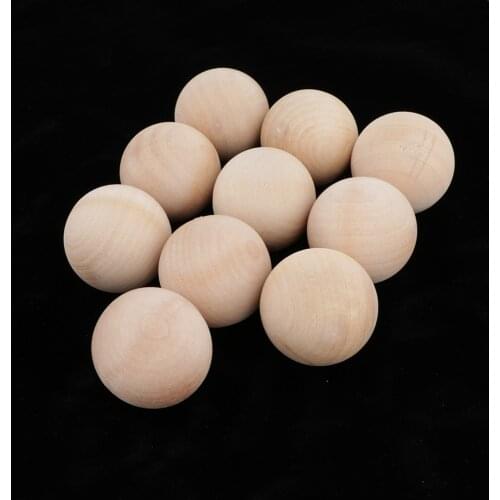 10pcs Wooden Balls Wooden Beads Craft Beads for Jewelry Making 40mm