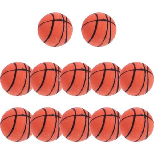 12pcs/lot Elastic Rubber Small Mini Basketball Bounce Doll DIY Sports Ball Fun Indoor Sports Parent-child Games