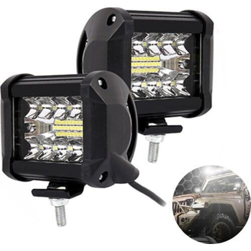 2pcs LED Work Light Waterproof LED Bar Offroad Spot Flood Combo LED Light Bar 6000k 200W 10800lm Truck Car Boat LED Headlights