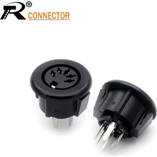 20PCS Lengthen 5pin Micro Power Socket S Terminals DINJack PCB Panel Mount Connector for Electric push rod/computer motherboard