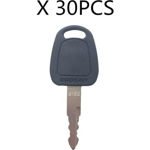 30 Pcs D100 Key 110702-00151 For Daewoo Terex Doosan Excavator Heavy Equipment ELI80-0125 Ignition Switch Lock