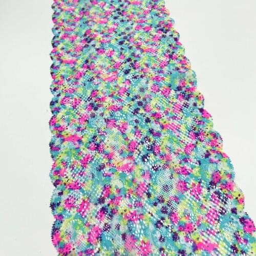 3y/Lot Width17cm Mixed MultiColor Stretch Lace Trim DIY Craft Sewing Supplies Skirt Hem Decoration Accessory Dolls Bjd Underware