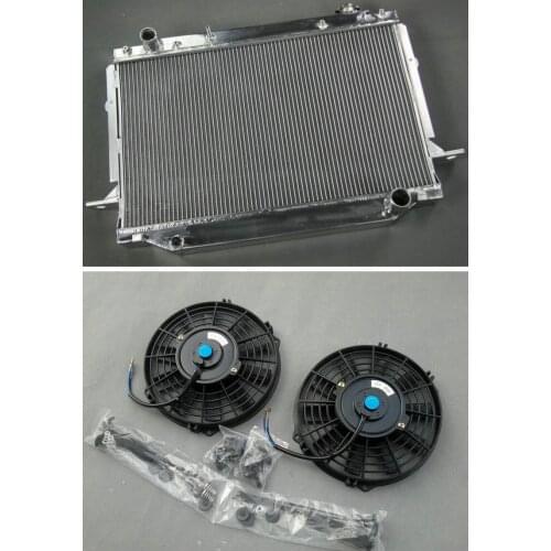 Aluminum Radiator + 2*FAN For LEXUS LX450 1FZ-FE 4.5L L6 ENGINE MT 1996-1997 1996 1997