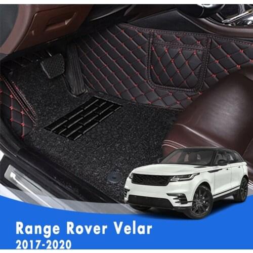 Wire Loop Carpets Car Floor Mats For Range Rover Velar 2017 2018 2019 2020 Interior Accessories Double Layer Rugs For Land Rover